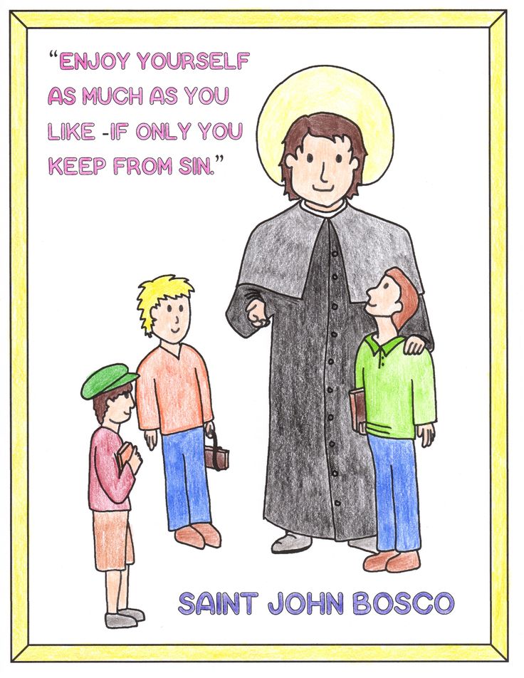 Saint john bosco coloring page printable st john bosco coloring pages st john