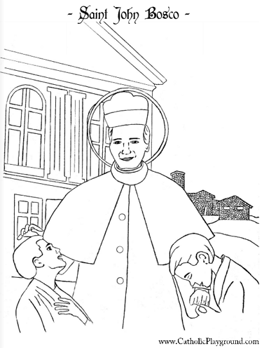 St john bosco coloring page january st â catholic playground