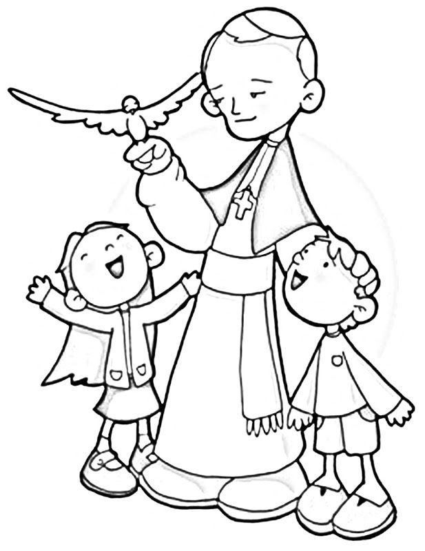 St john bosco colouring page