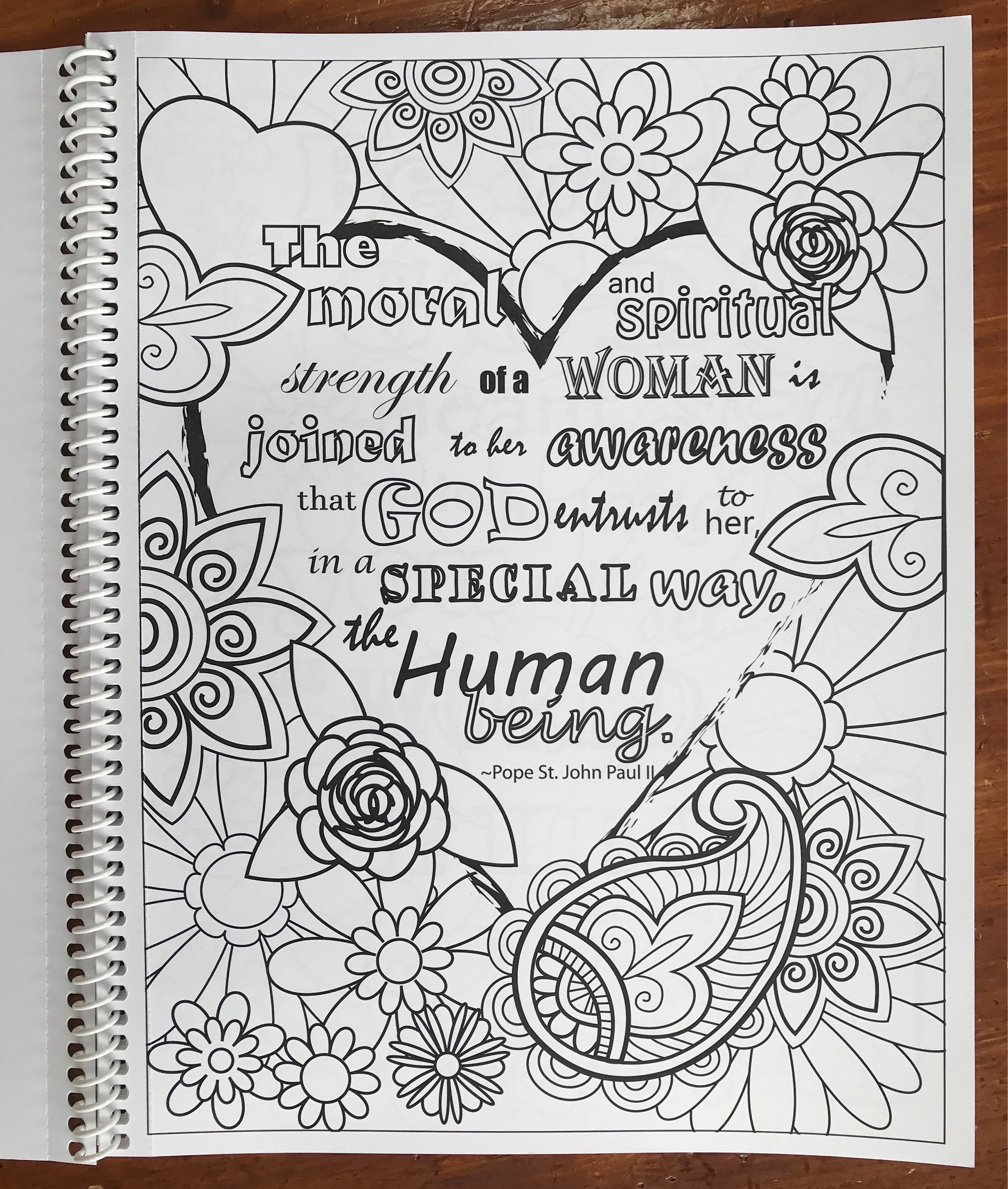 Coloring book for mothers adult coloring book inspirational coloring book saint quotes coloring book mothers inspirational