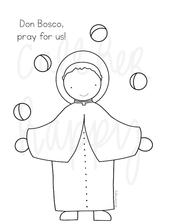 St john bosco juggling printable coloring page sheet lazy liturgical year catholic resources for kids feast day prayer activities jesus