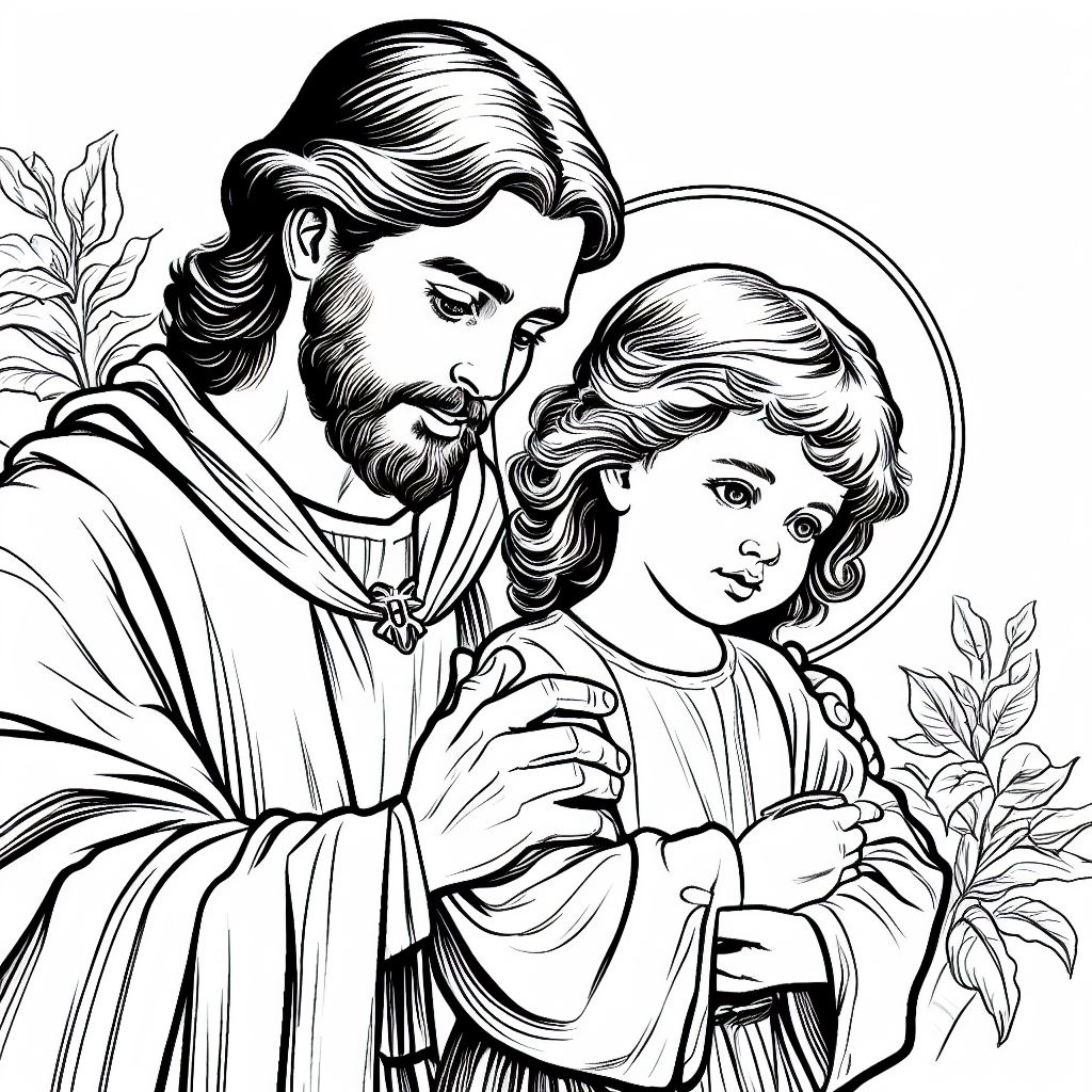 Saint joseph and child christ