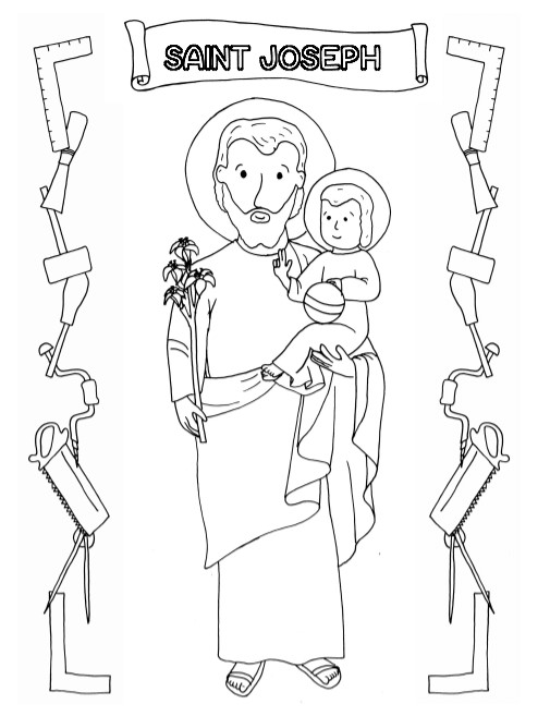 St joseph coloring page â st joseph our guide