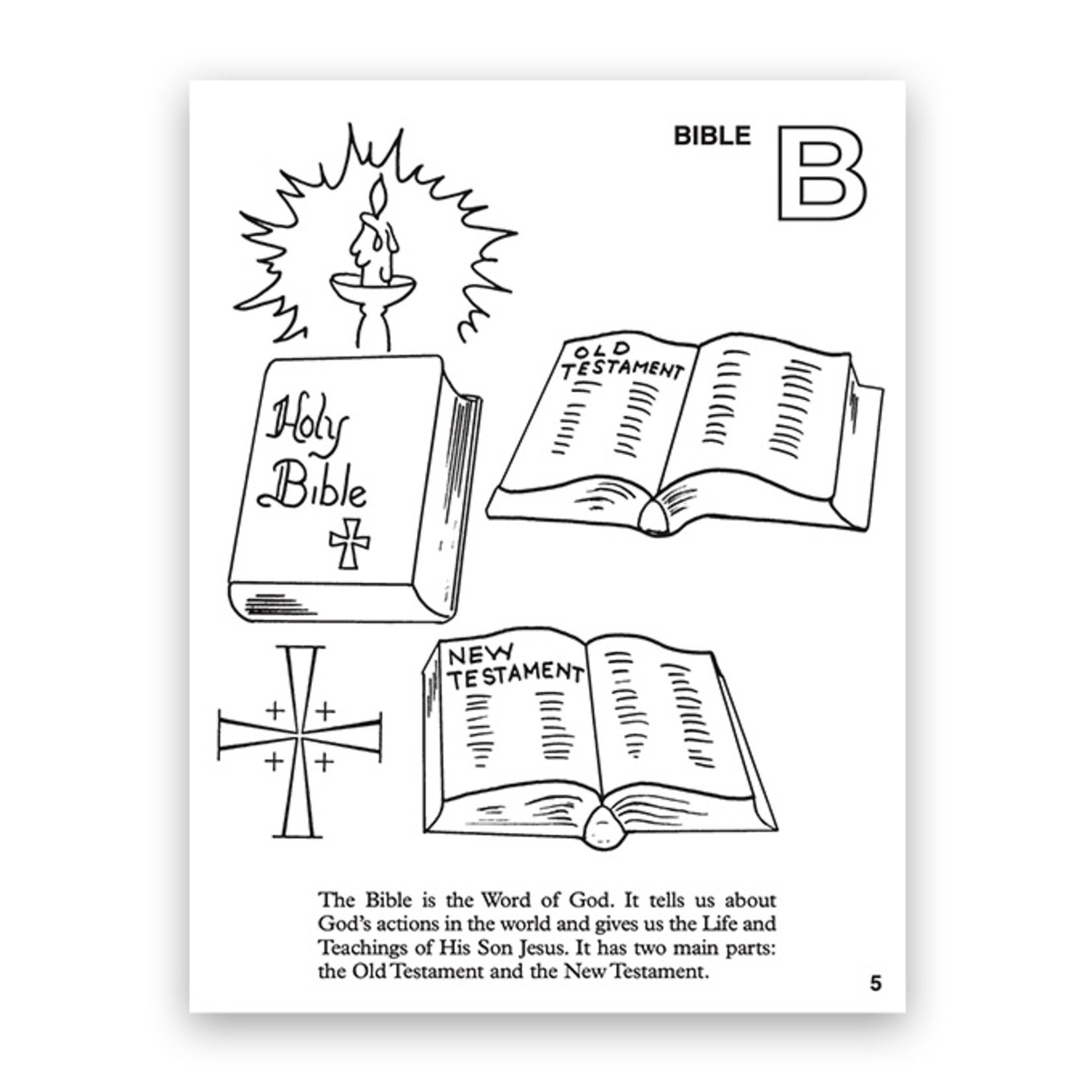 Catholic dictionary coloring book