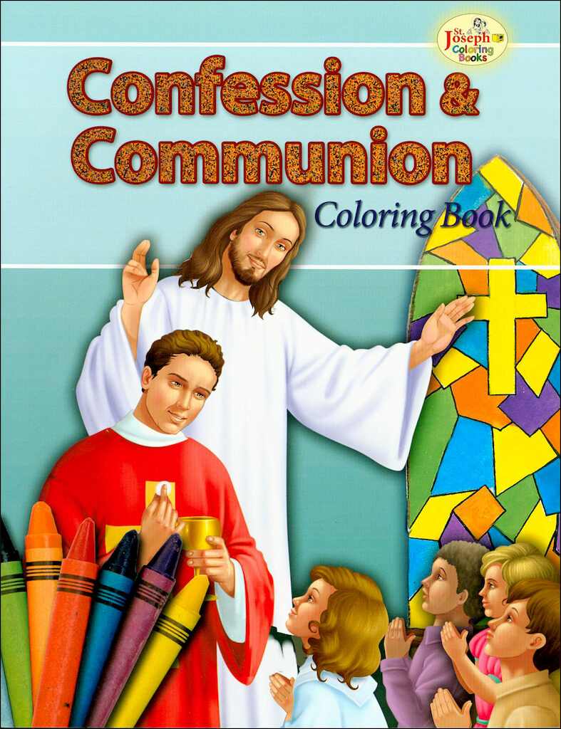 Confession and munion coloring book from catholic book publishing â