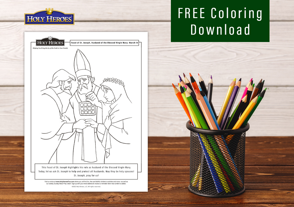 Celebrate st joseph coloring download prayers and activities