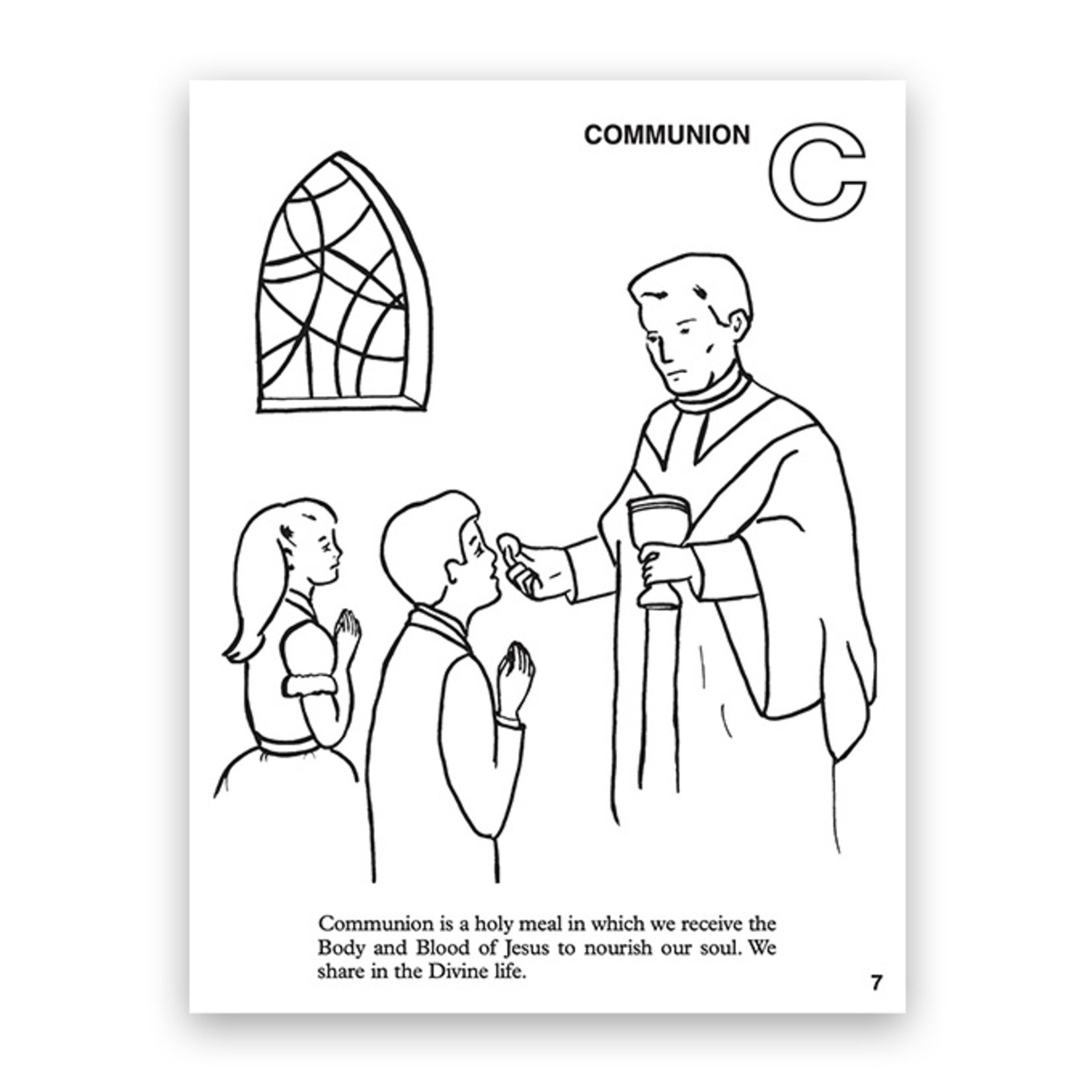 Catholic dictionary coloring book