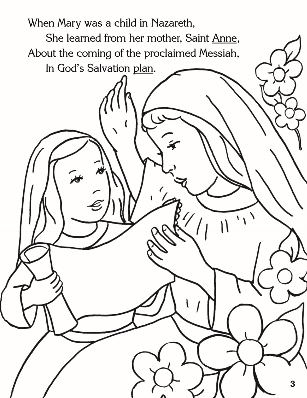 St joseph mary coloring book