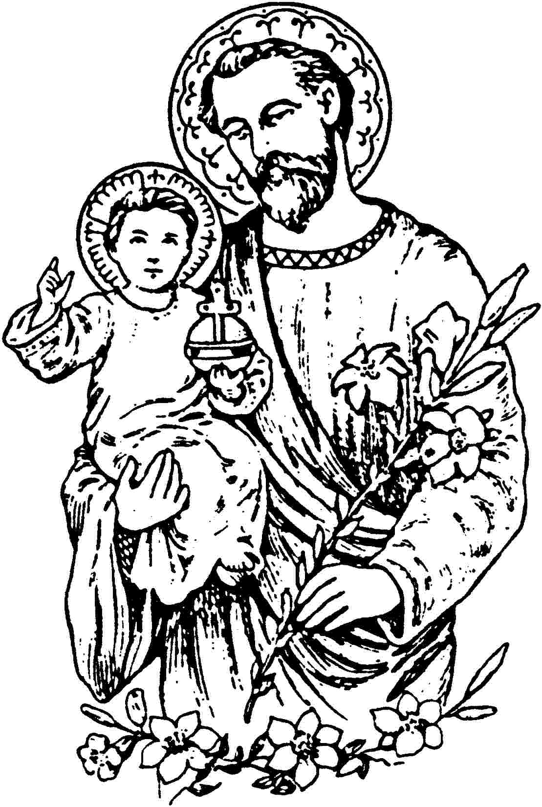 Coloring pages the virtual st joseph altar