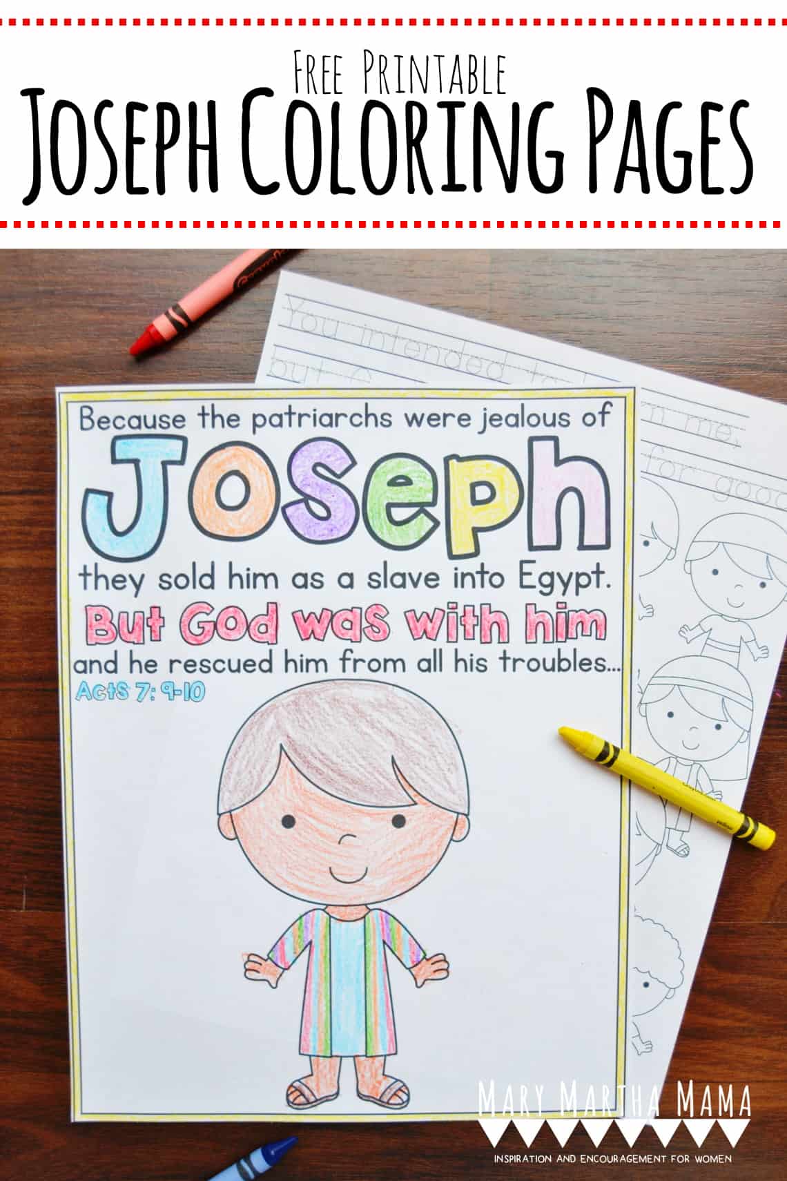 Joseph coloring pages free printables â mary martha mama