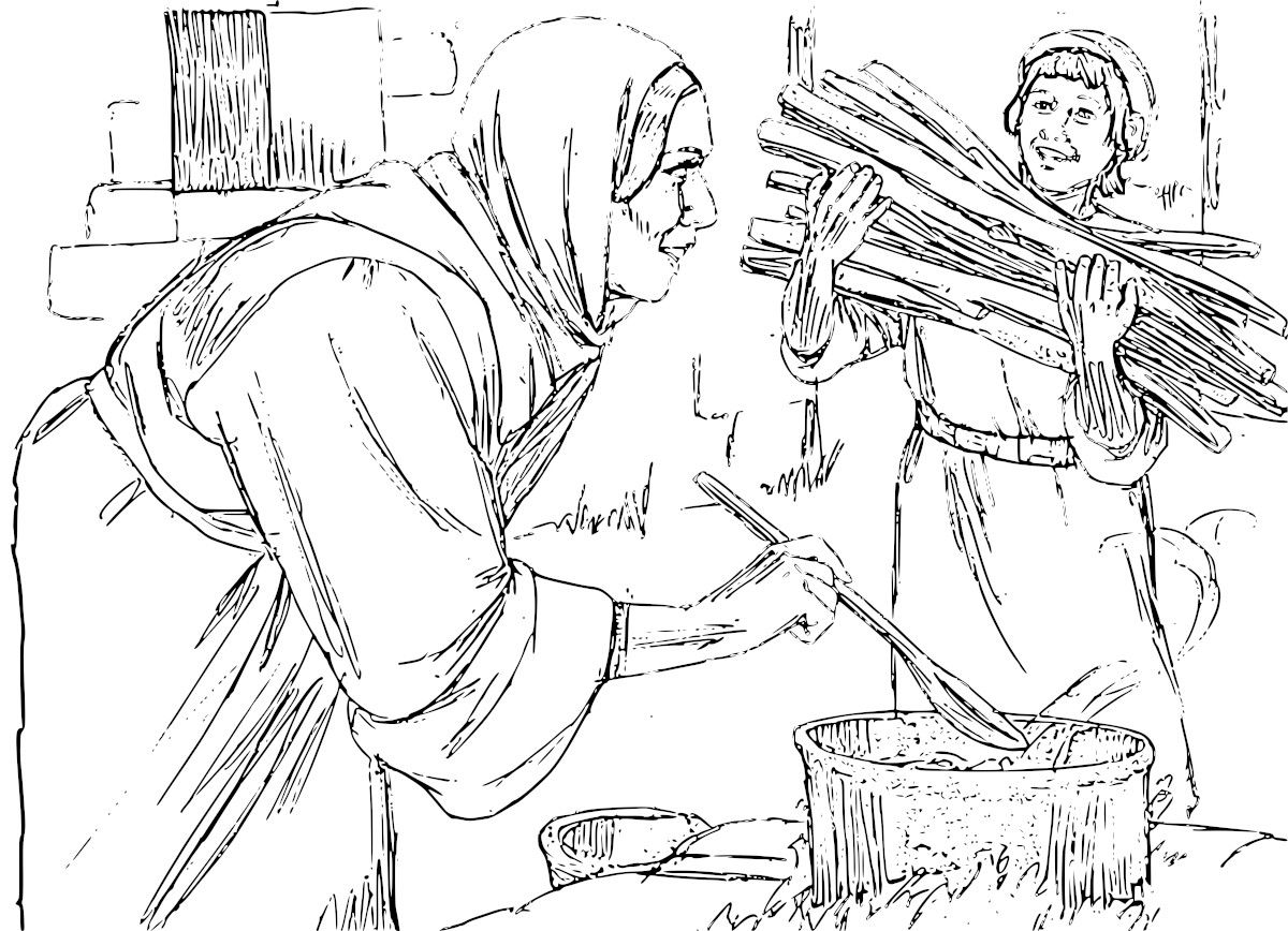 Holy family coloring pages