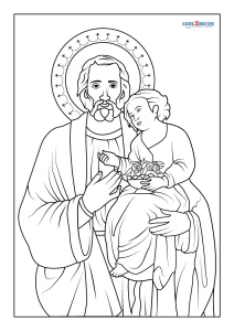 Free printable saint joseph coloring pages for kids