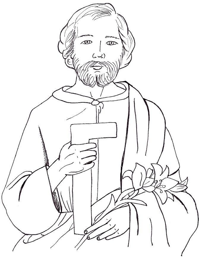 St joseph pdf st joseph saint joseph art catholic coloring