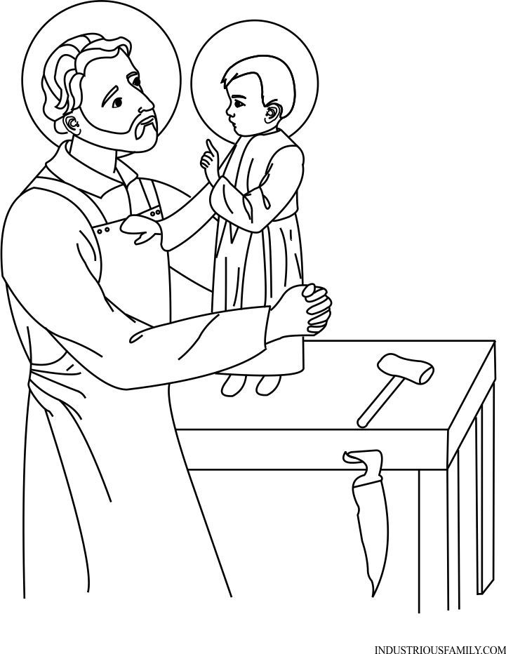 We now have a st joseph coloring page honoring the lover of silence and comrade of angels print it here free coloring pages coloring pages free coloring