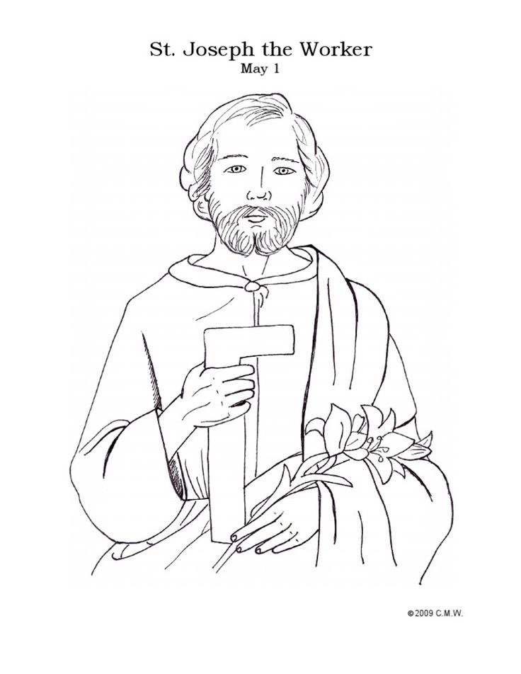 St joseph the worker pdf catholic coloring catholic crafts st joseph