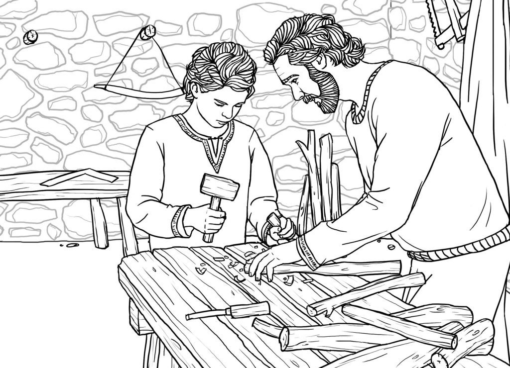 Coloring pages the virtual st joseph altar