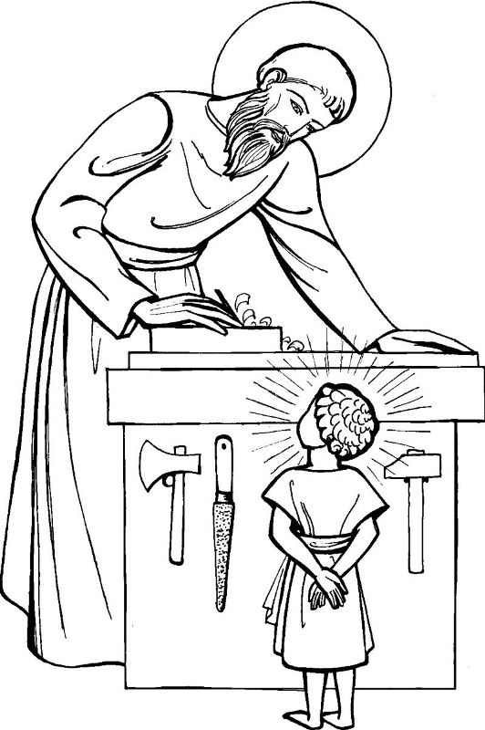 Coloring pages the virtual st joseph altar