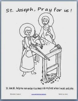 St joseph the worker coloring page catholic inspired st joseph sunday school valentines fathers day diy