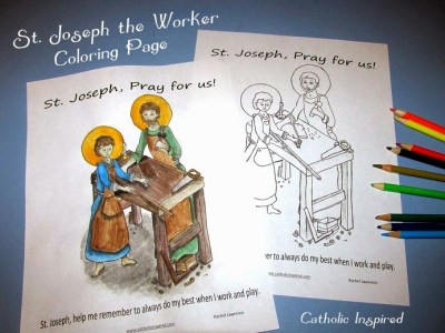 St joseph the worker â coloring page