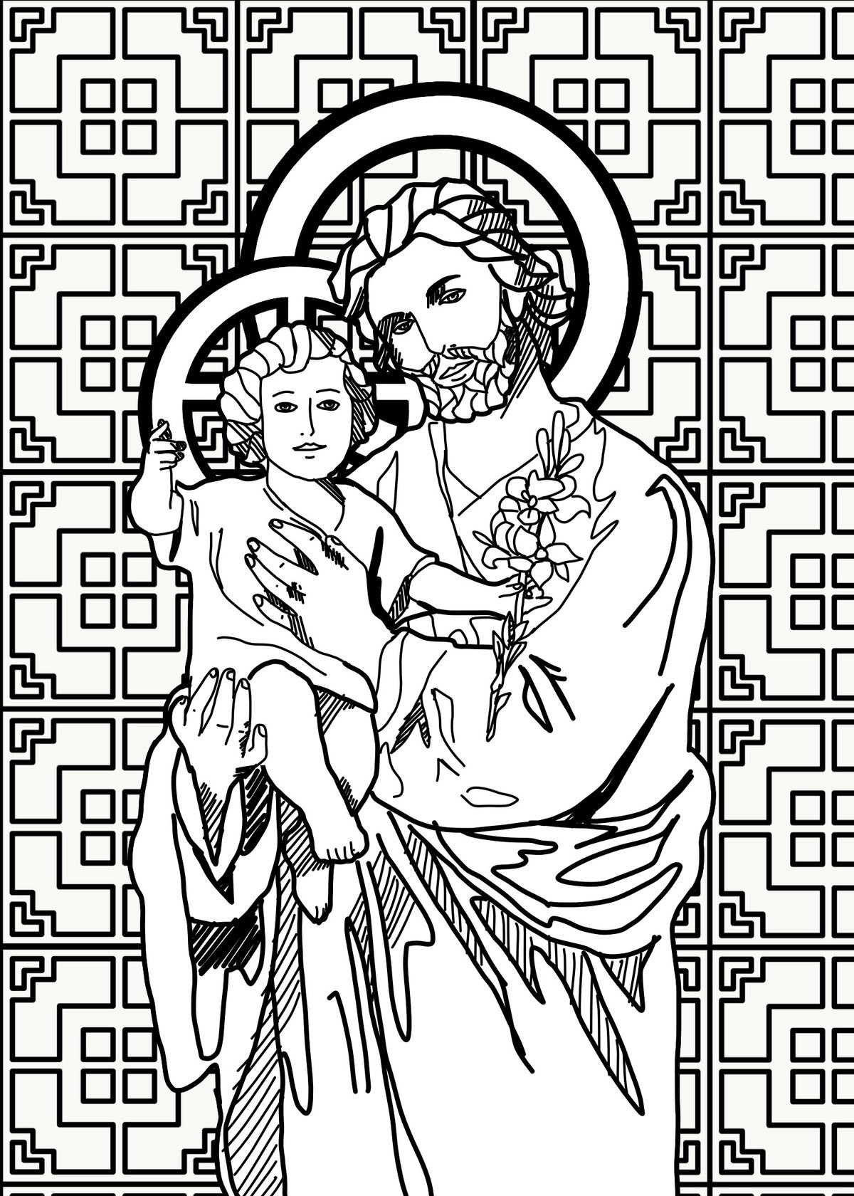 Saint joseph coloring pages