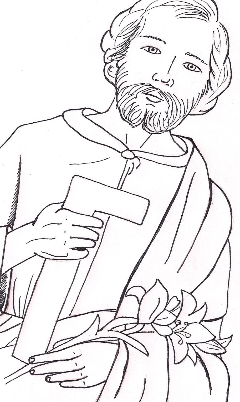 Free st joseph coloring pages download free st joseph coloring pages png images free cliparts on clipart library