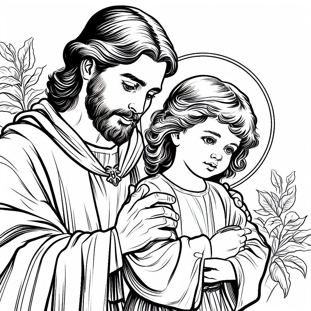 Saint joseph coloring pages