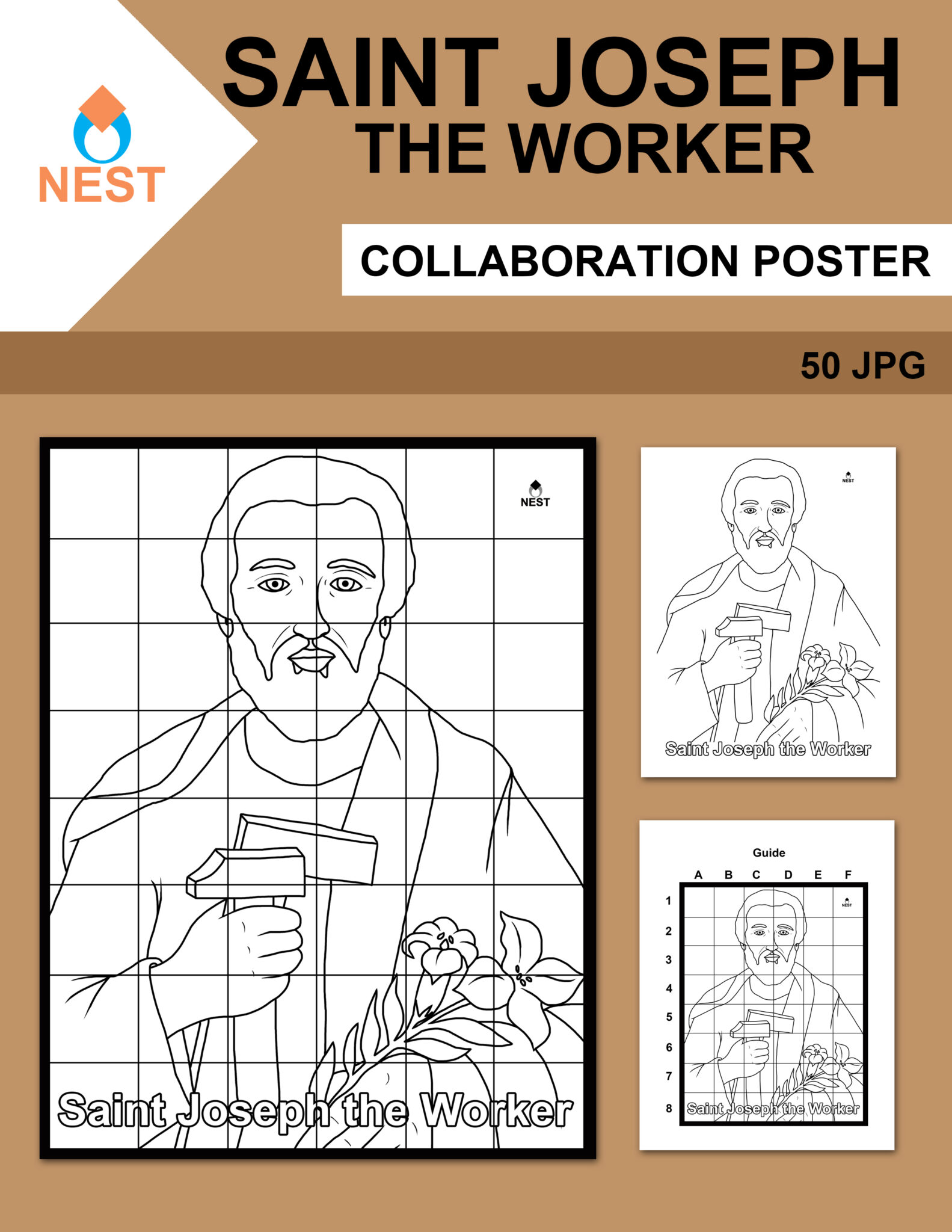 Saint joseph the worker collaboration poster made by teachers