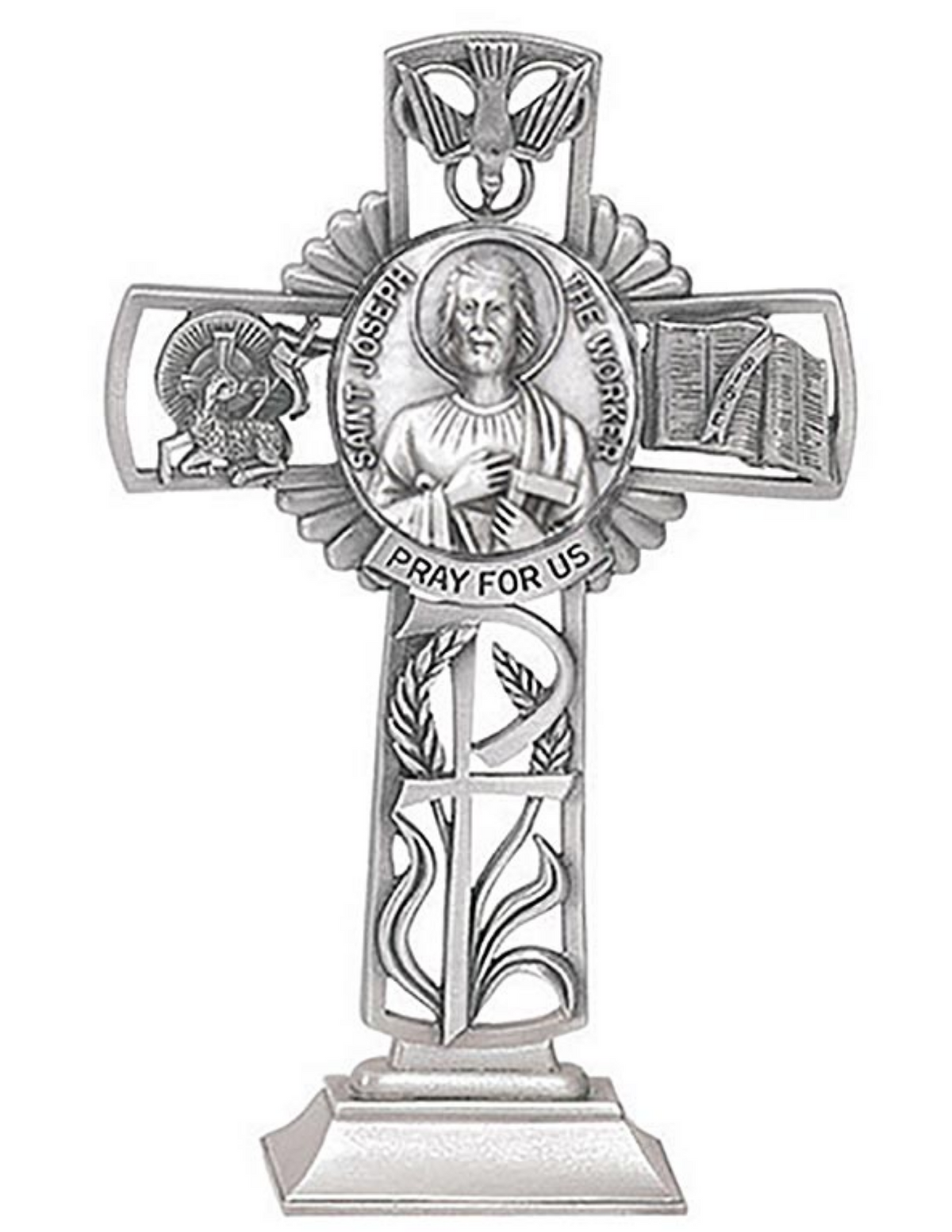 St joseph the worker standing cross â agapao store