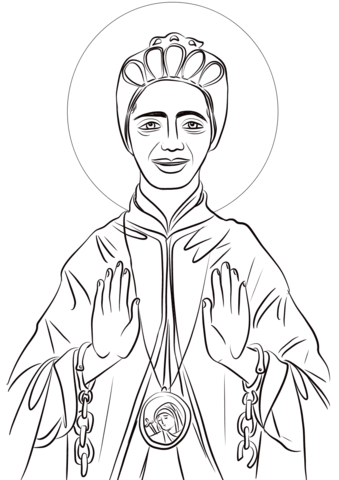 Saint josephine bakhita coloring page free printable coloring pages