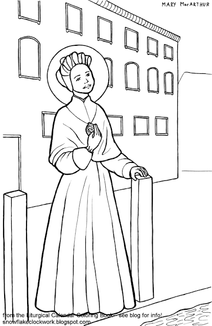 Snowflake clockwork st josephine bakhita coloring page and announcement bible verse coloring page catholic coloring bible verse coloring