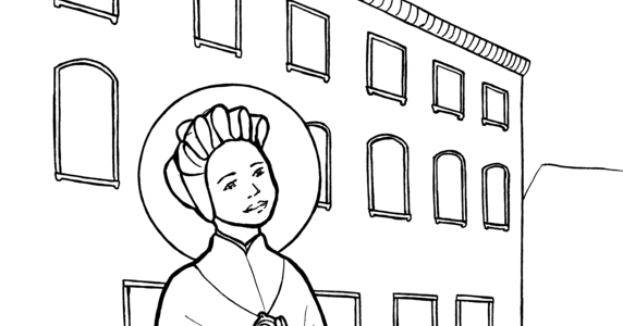 Snowflake clockwork st josephine bakhita coloring page and announcement