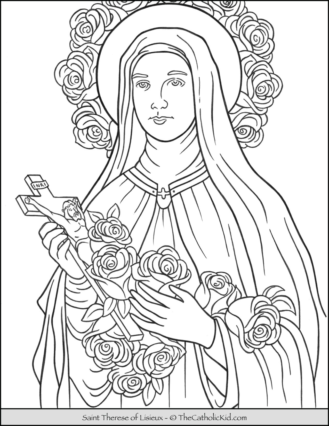 Saint coloring pages