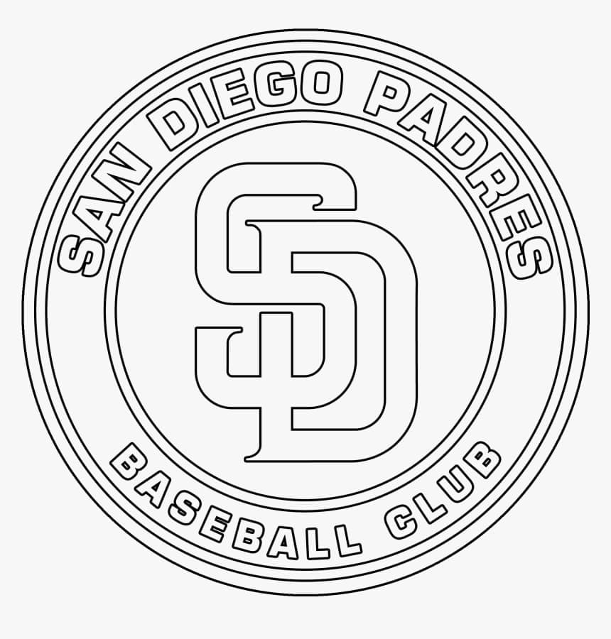 San diego padres logo coloring page