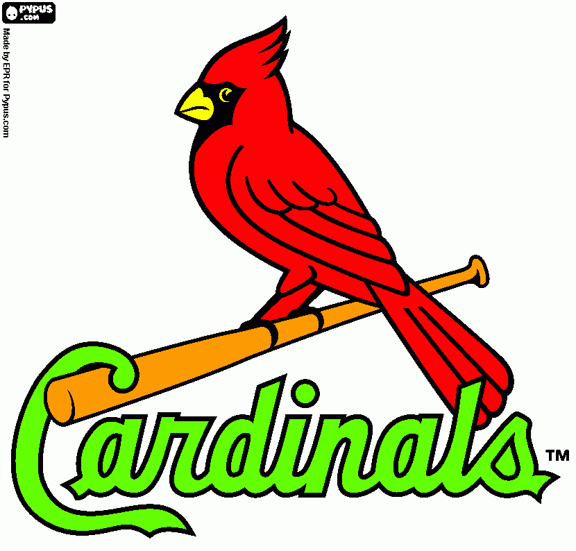 St louis cardi coloring page printable st louis cardi