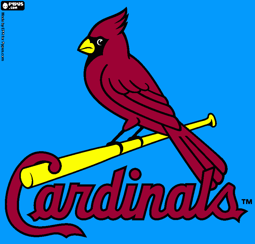 Stl cardinals coloring page printable stl cardinals