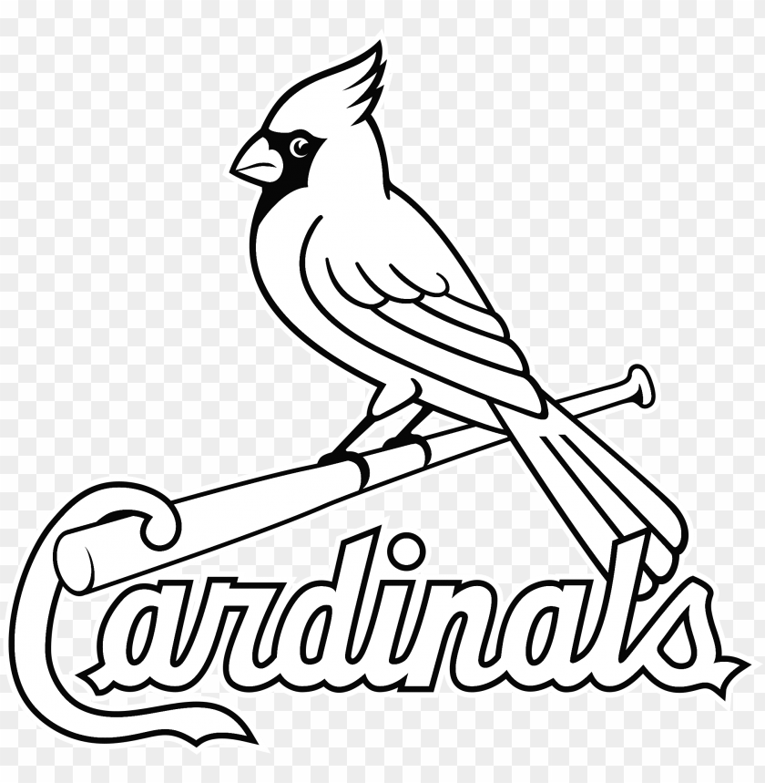 Louis cardinals logo black and white