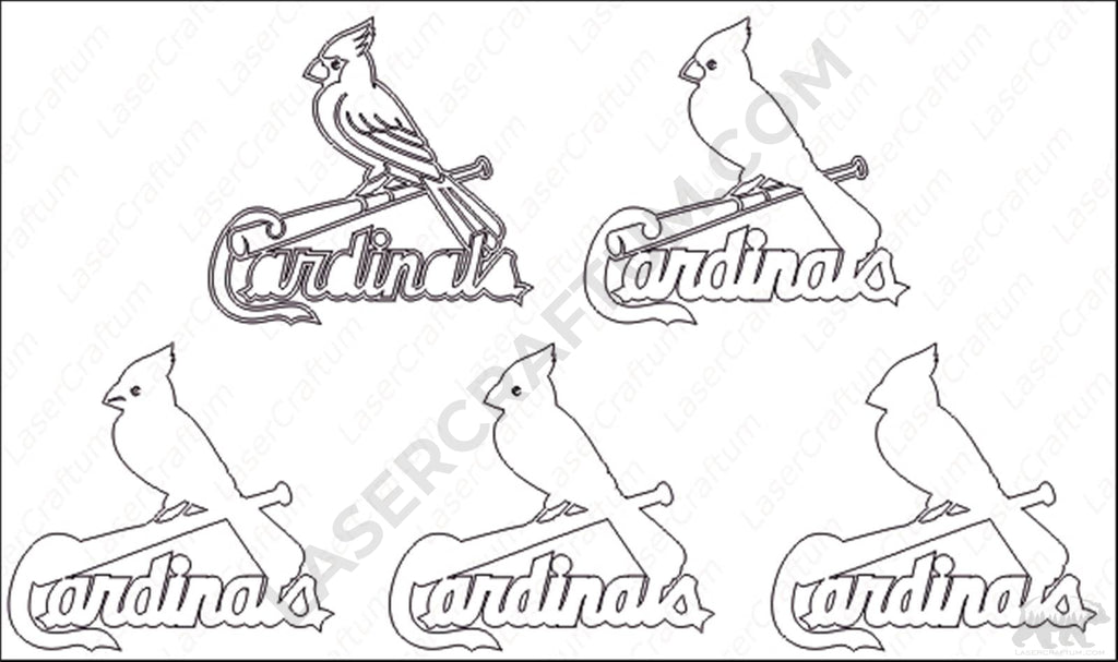 St louis cardinals logo layered design for cutting