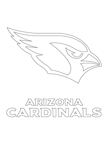 Arizona cardinals logo coloring page free printable coloring pages