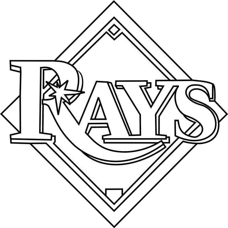 Tampa bay rays logo coloring page