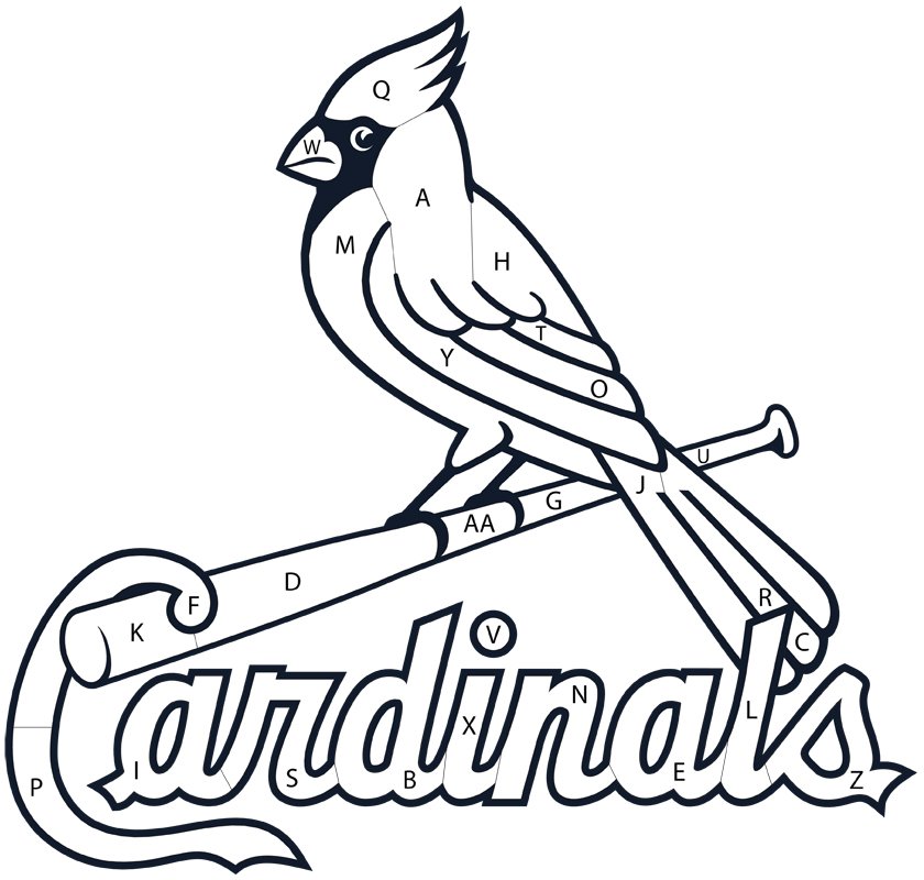 Paint by letter cardinals mlb quiz