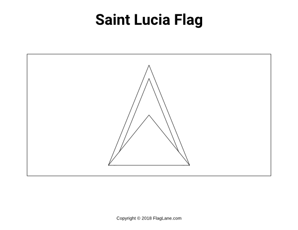 Free saint lucia flag coloring page