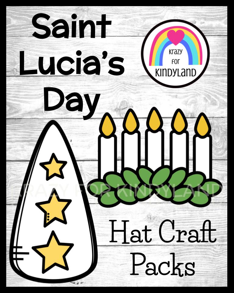 Saint lucias day craft pack with hats for holidays around the world