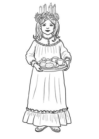 Celebrate saint lucy day with a free printable coloring page