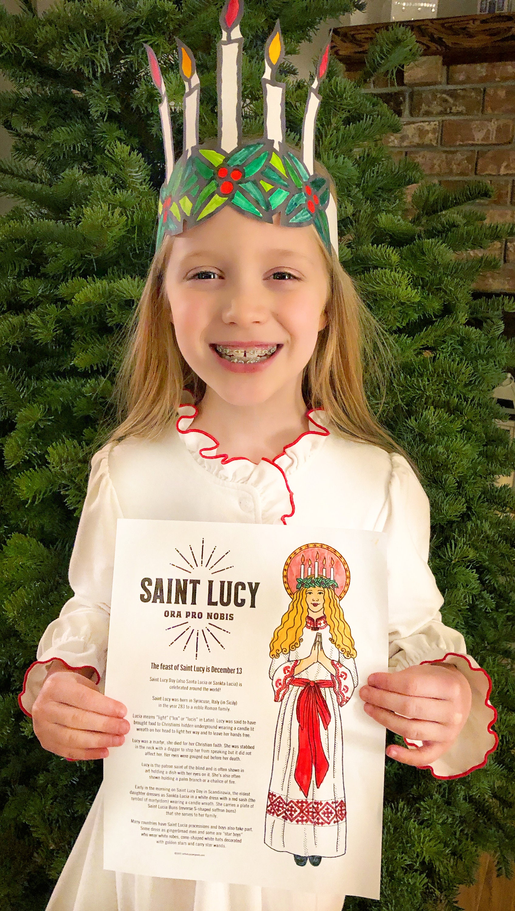 Saint lucy day activity bundle catholic coloring pages printable games answer key printable candle wreath star boy hat santa lucia day