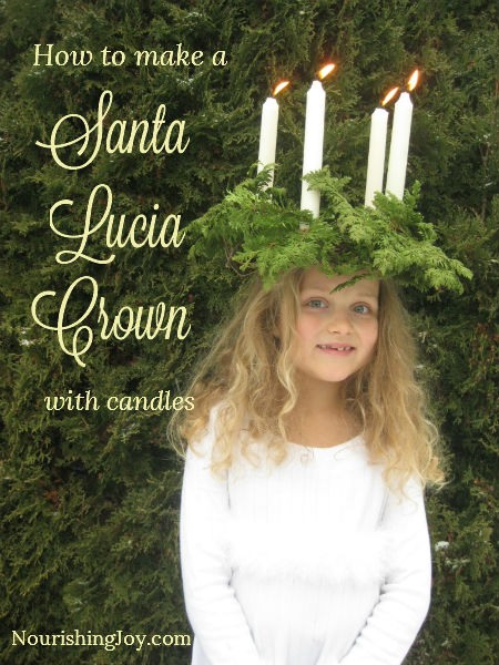 How to make a santa lucia crown with candles