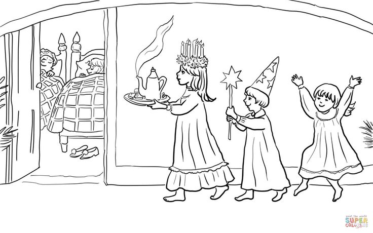 St lucias day coloring page free printable coloring pages st lucia day santa lucia day christmas coloring pages
