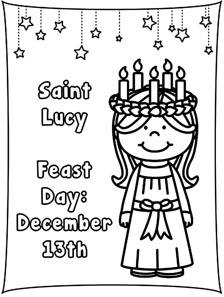 St lucy coloring page