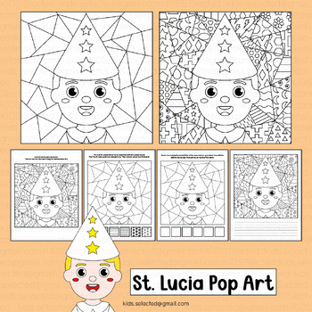 St lucia day coloring pages pop art activities writing christmas in sweden santa