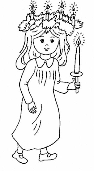 St lucys day coloring page st lucia day santa lucia day santa lucia