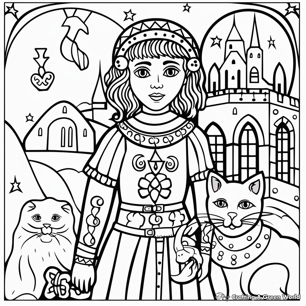 Digital art coloring pages